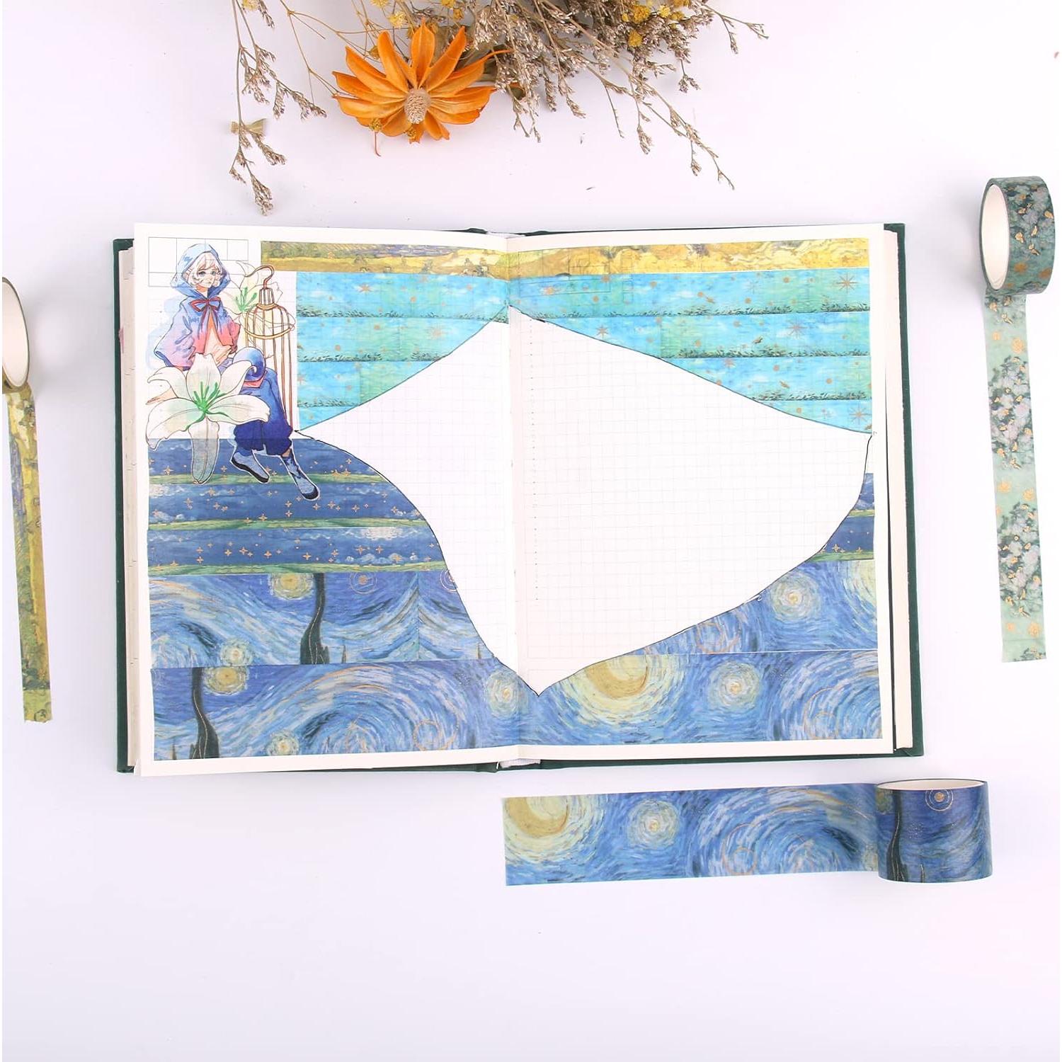Cinta Washi Lychii Van Gogh Set 10 Rollos 3m Vintage