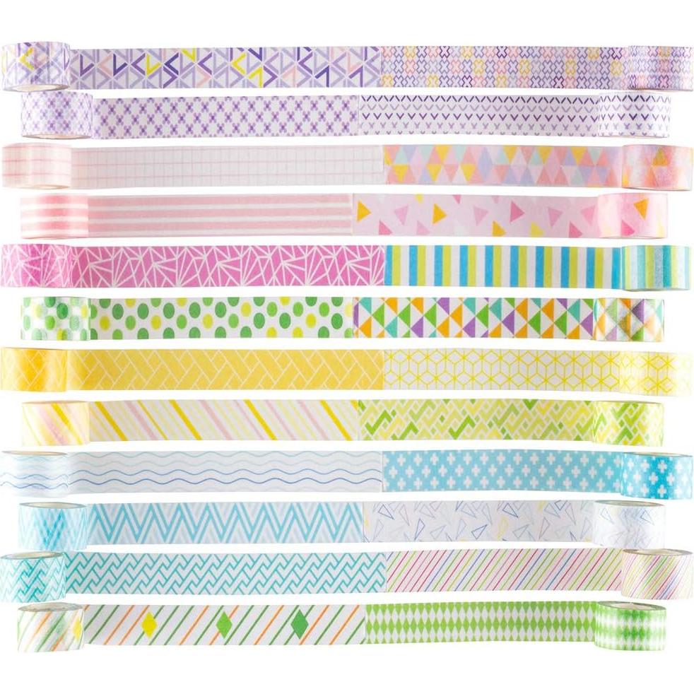 Cinta Washi YUBBAEX 24 Rollos 10mm Decorativa para Manualidades