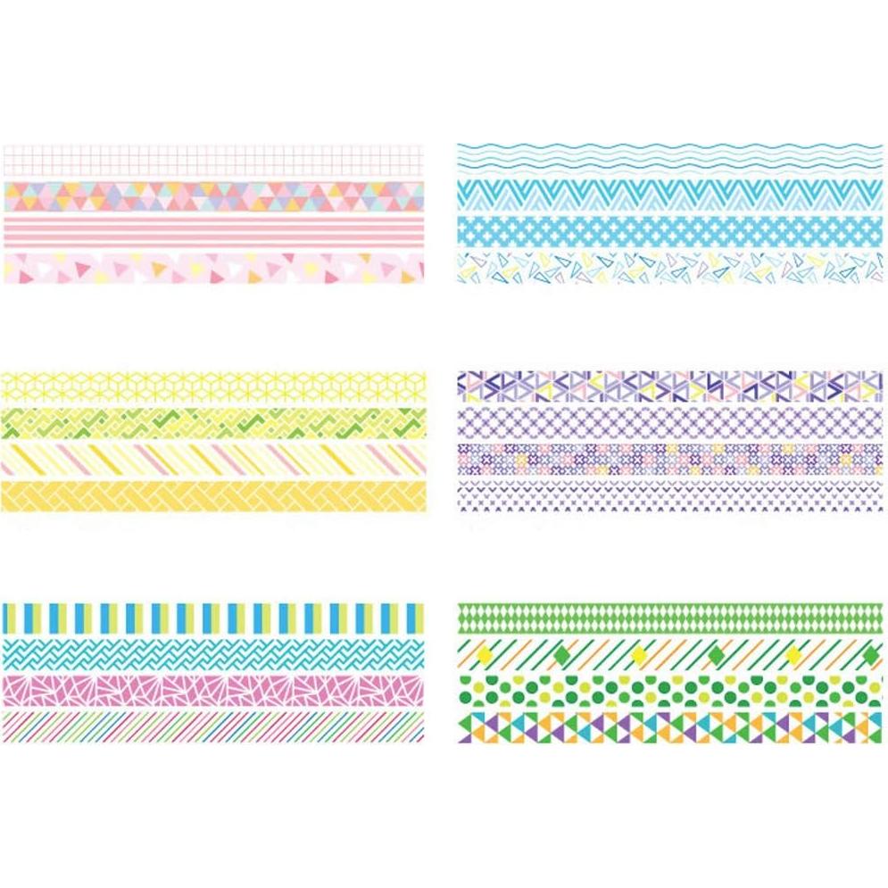 Cinta Washi YUBBAEX 24 Rollos 10mm Decorativa para Manualidades