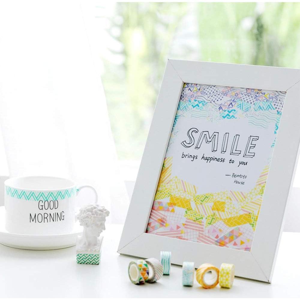 Cinta Washi YUBBAEX 24 Rollos 10mm Decorativa para Manualidades