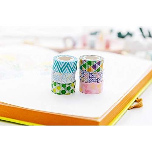 Cinta Washi YUBBAEX 24 Rollos 10mm Decorativa para Manualidades