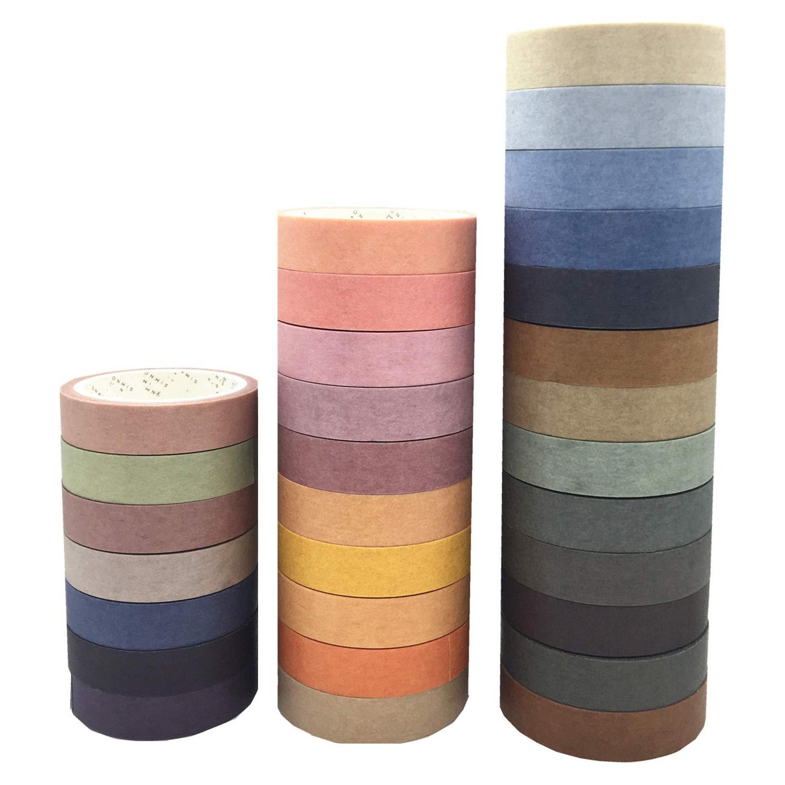 Set de 30 Rollos de Cinta Washi VIVIQUEN 9mm Colores Naturales