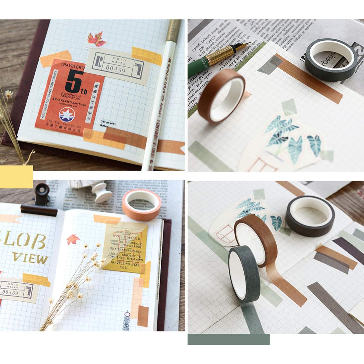 Set de 30 Rollos de Cinta Washi VIVIQUEN 9mm Colores Naturales