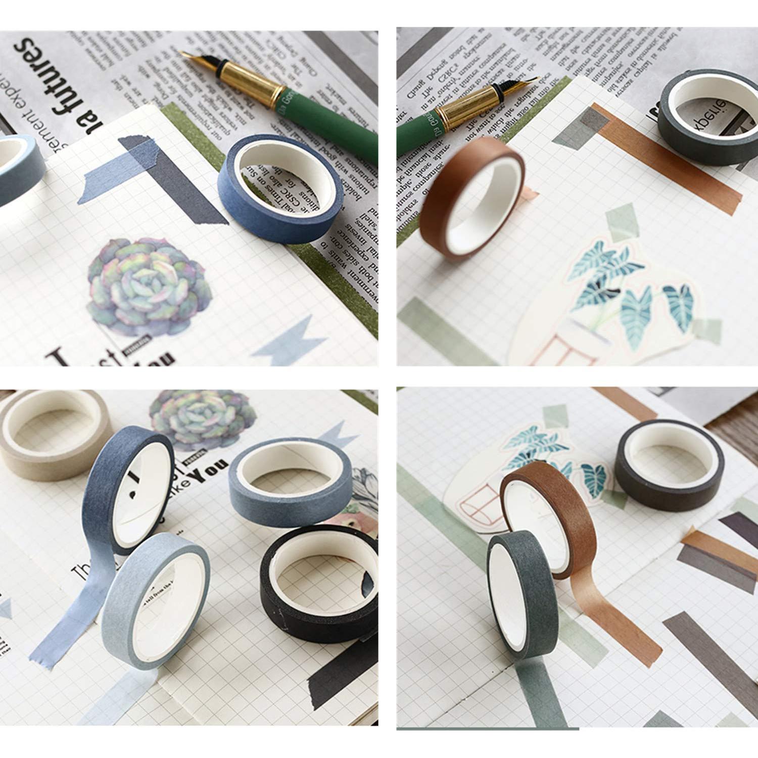 Set de 30 Rollos de Cinta Washi VIVIQUEN 9mm Colores Naturales