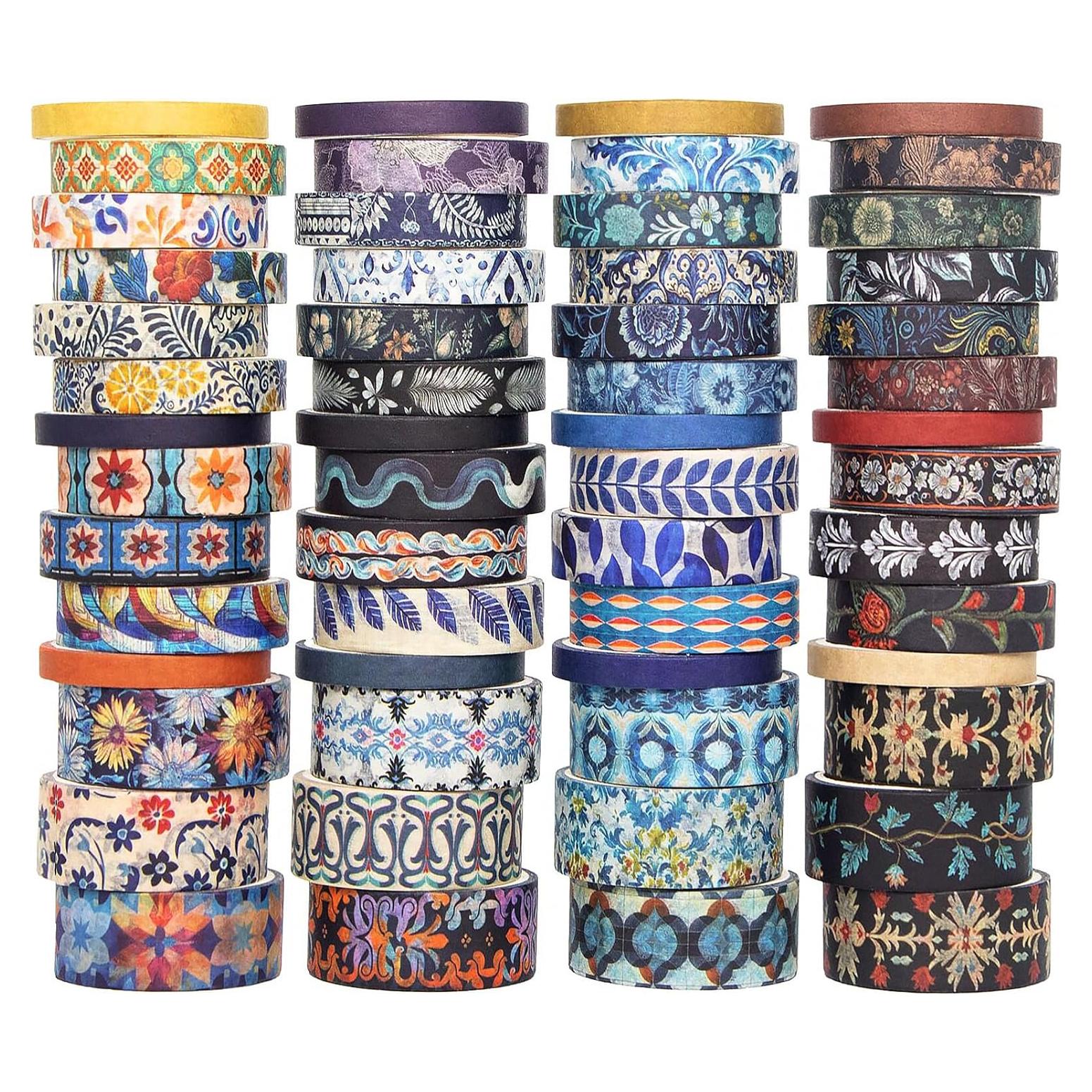 Conjunto de Cinta Washi NANYNNU 56 Rollos 4 Tamaños Decorativas