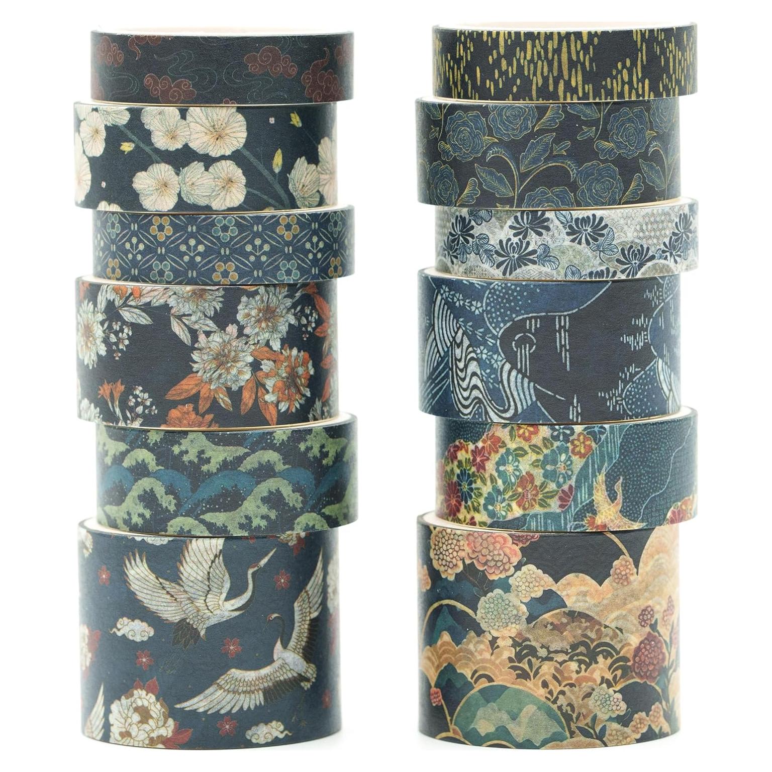 Juego de 12 Rollos de Cinta Washi Songdao 2m Decorativas