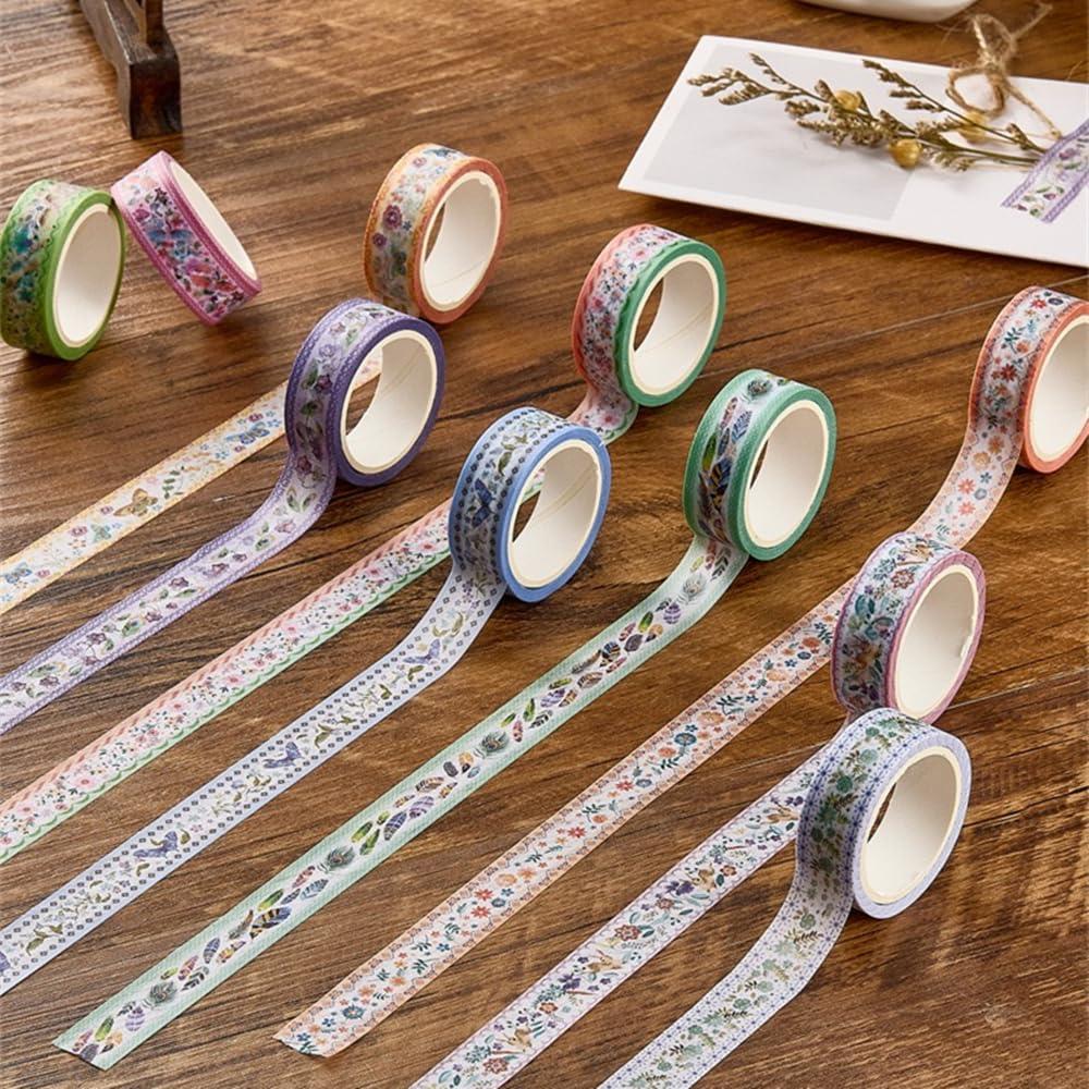Juego de Washi Tape Zellykool 10 Rollos 15mm Vintage