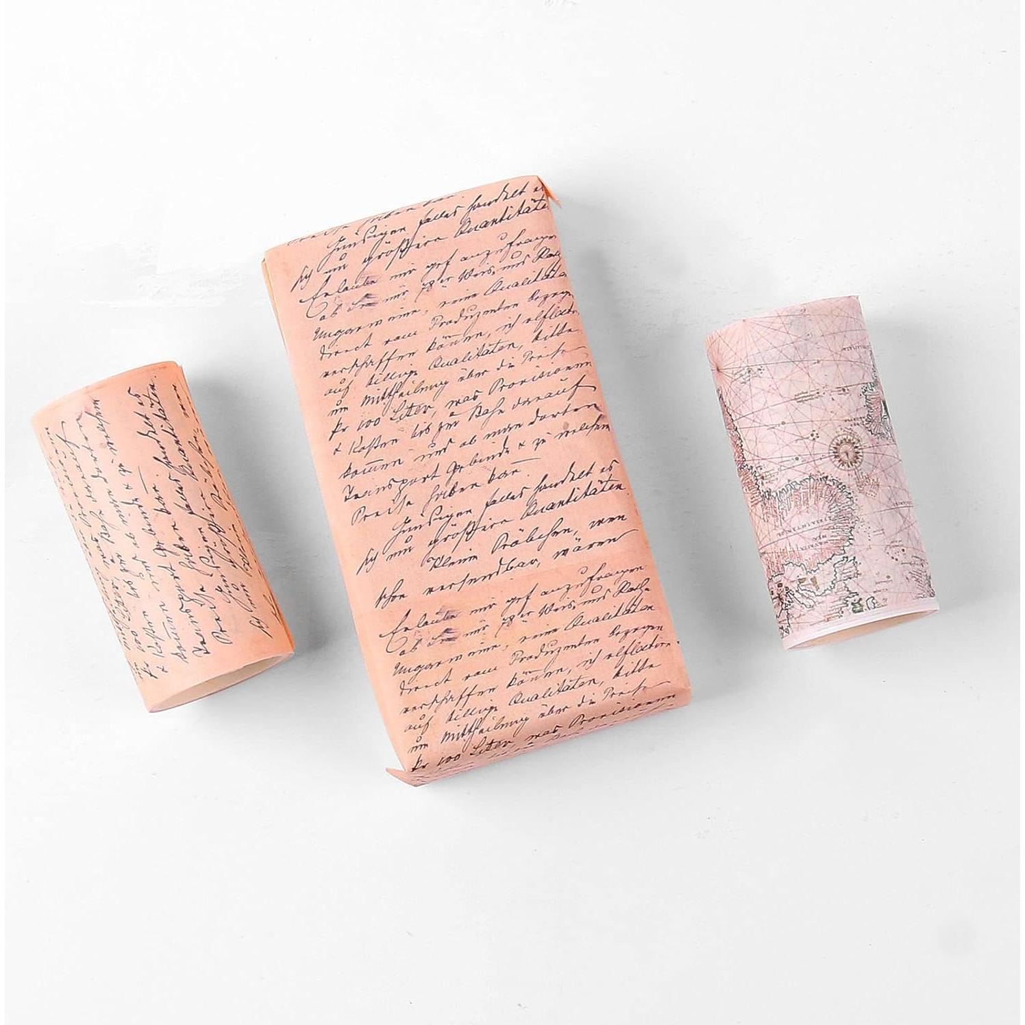 Cinta Washi Ancha Dizdkizd Vintage 75mm x 4 Rollos