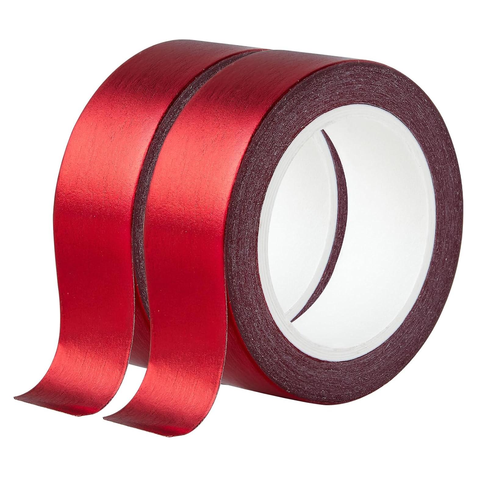 Cinta Washi Roja QDiShi 2 Rollos 15mm x 10m Decorativa