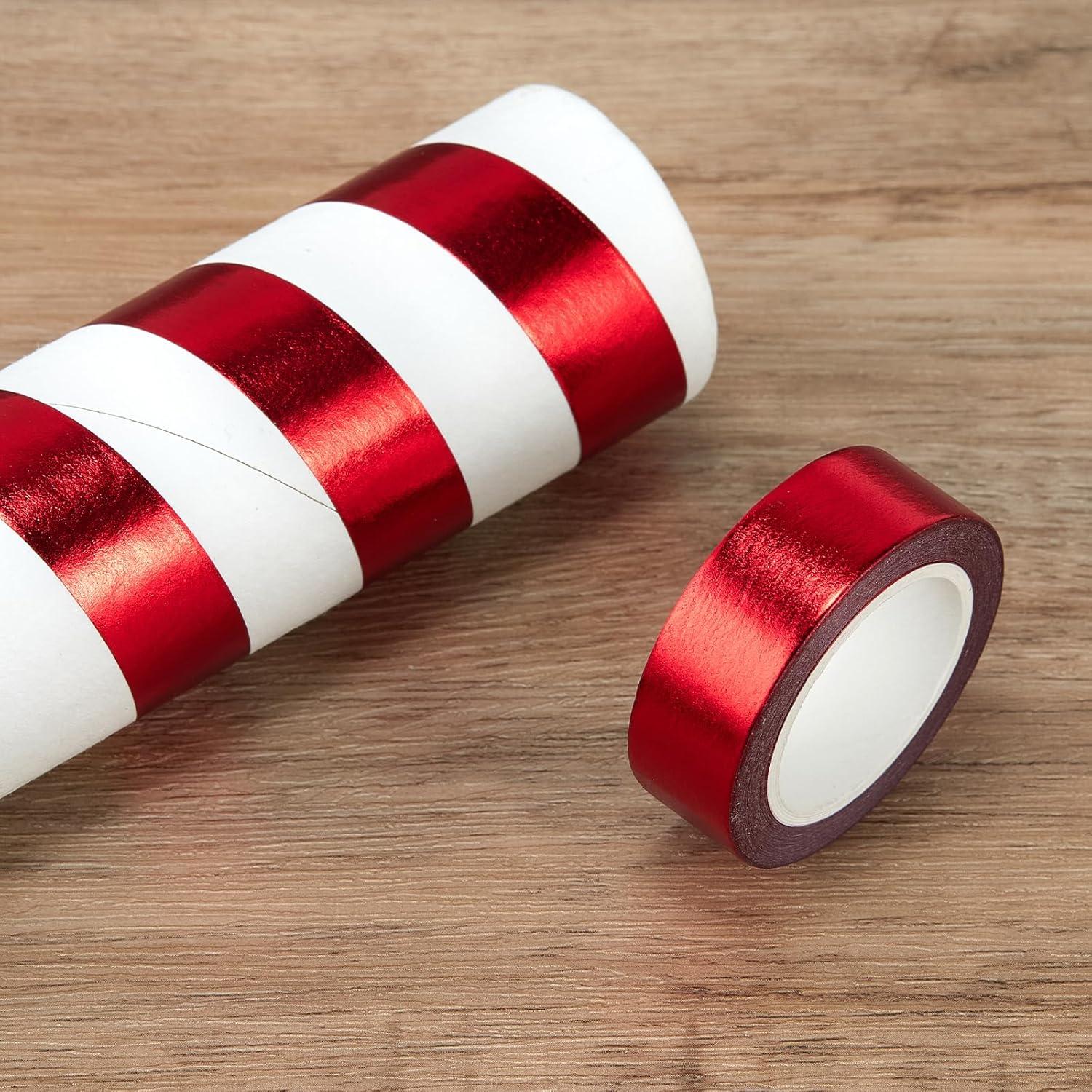 Cinta Washi Roja QDiShi 2 Rollos 15mm x 10m Decorativa