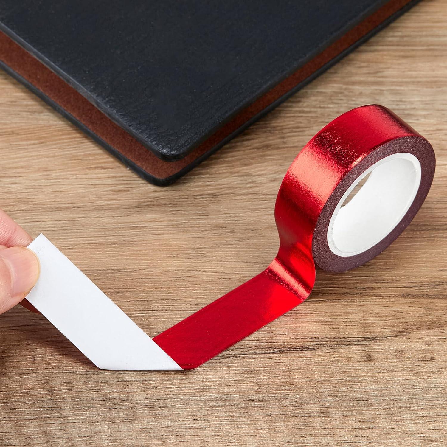 Cinta Washi Roja QDiShi 2 Rollos 15mm x 10m Decorativa