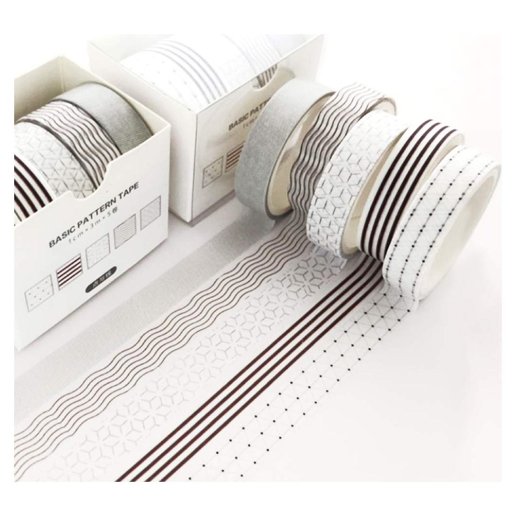 Cinta Washi YUBBAEX 5 Rollos 10mm Decorativa Creativa