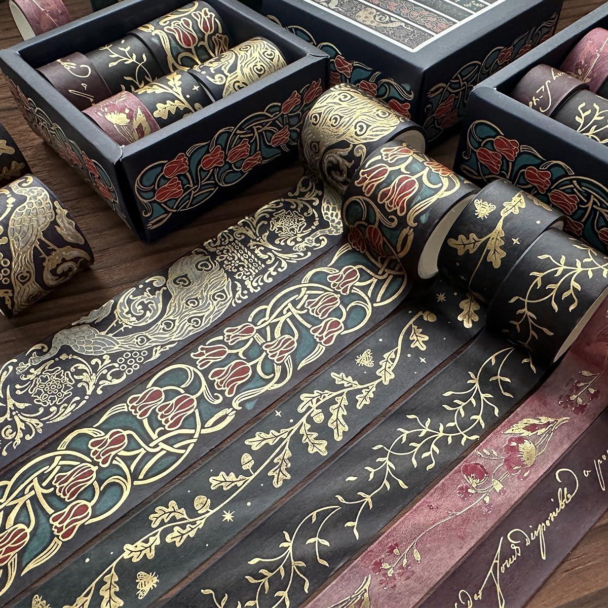 Conjunto de Cinta Washi Vintage YUBX 6 Rollos Decorativa 15-30 mm