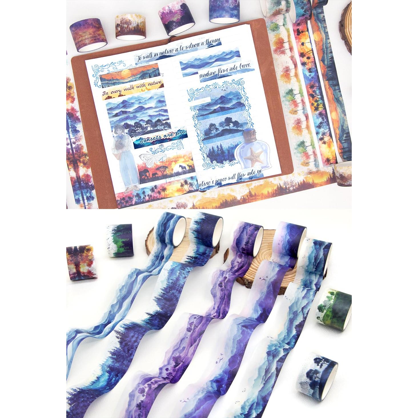 Juego de Washi Tape 32 Rollos Naturales para Scrapbook y Journaling