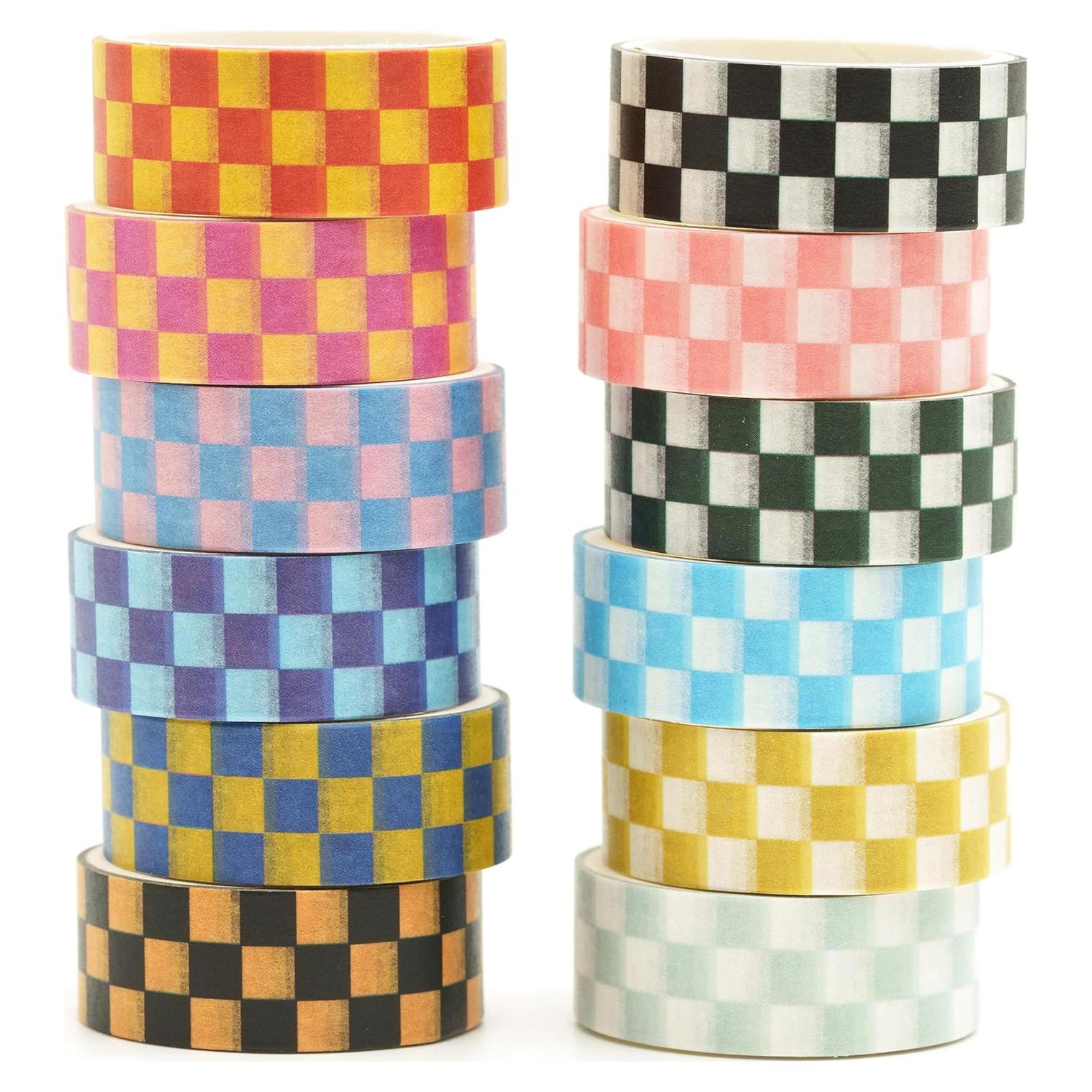 Juego de 12 Rollos de Cinta Washi Adhesiva Songdao 15mm