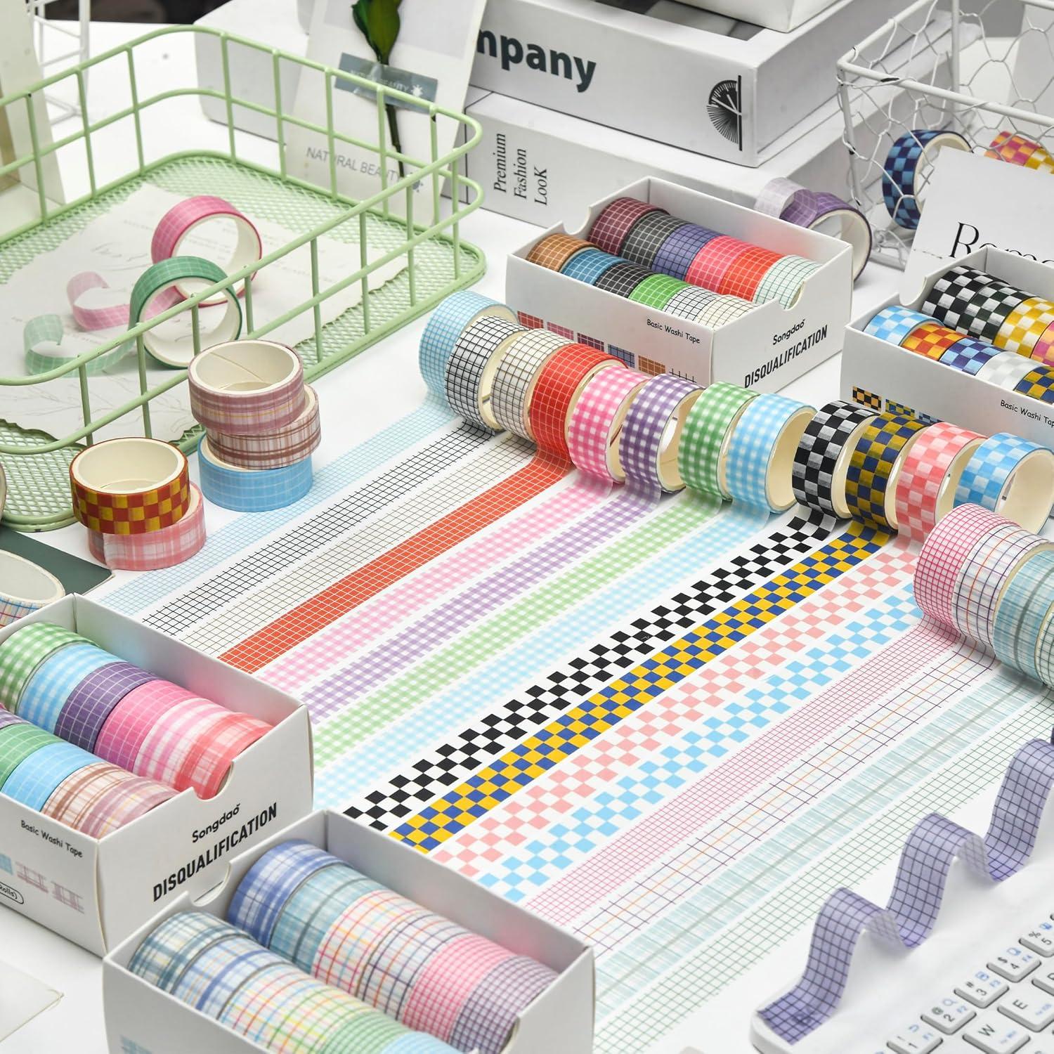 Juego de 12 Rollos de Cinta Washi Adhesiva Songdao 15mm