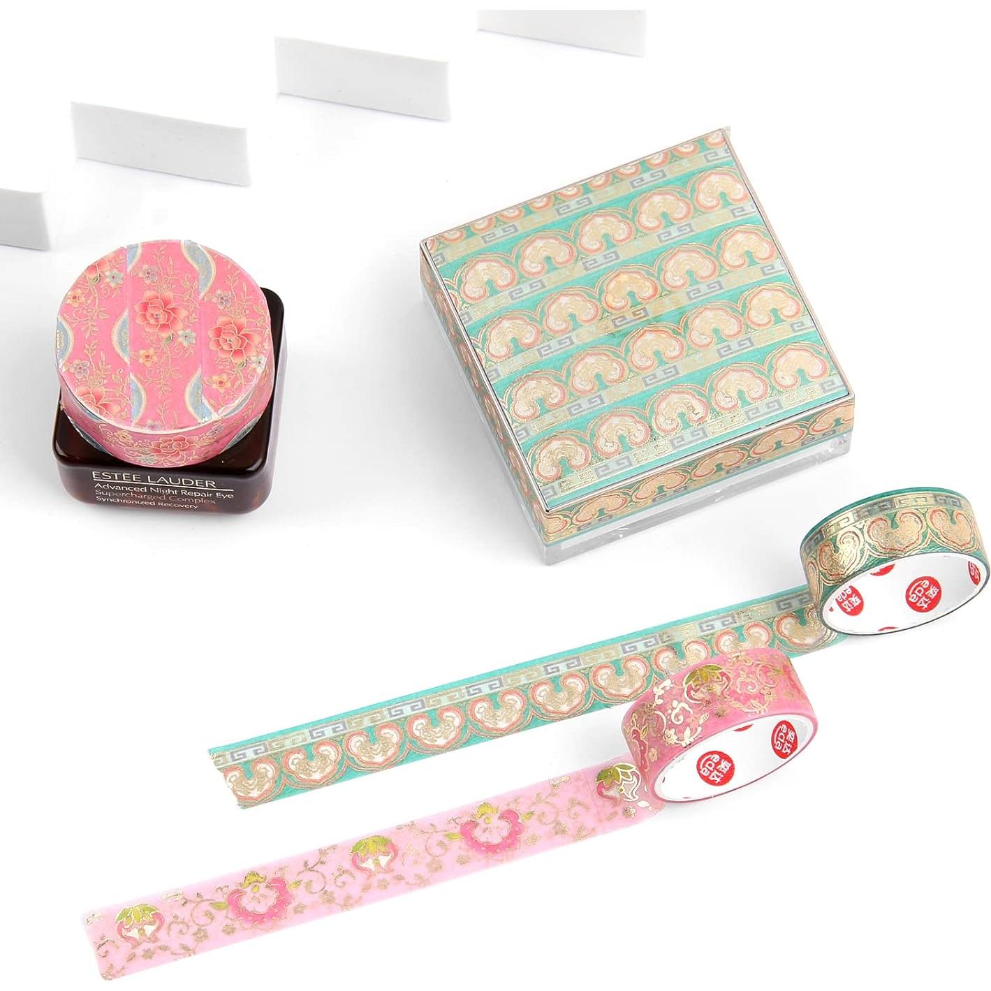 Conjunto de Cinta Washi Lychii 12 Rollos Vintage 5m 15mm