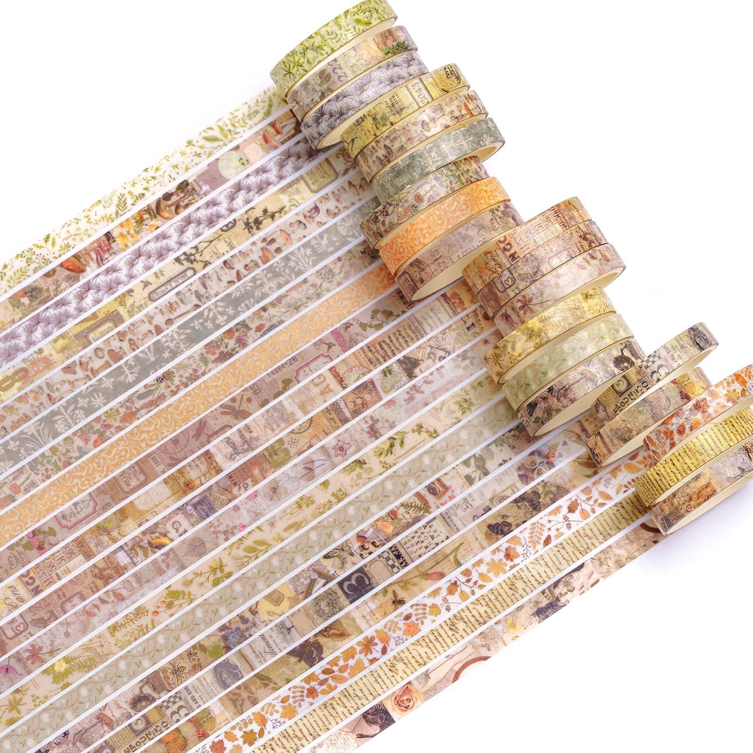 Set de 20 Rollos de Cinta Washi Vintage Songdao 2m 7mm