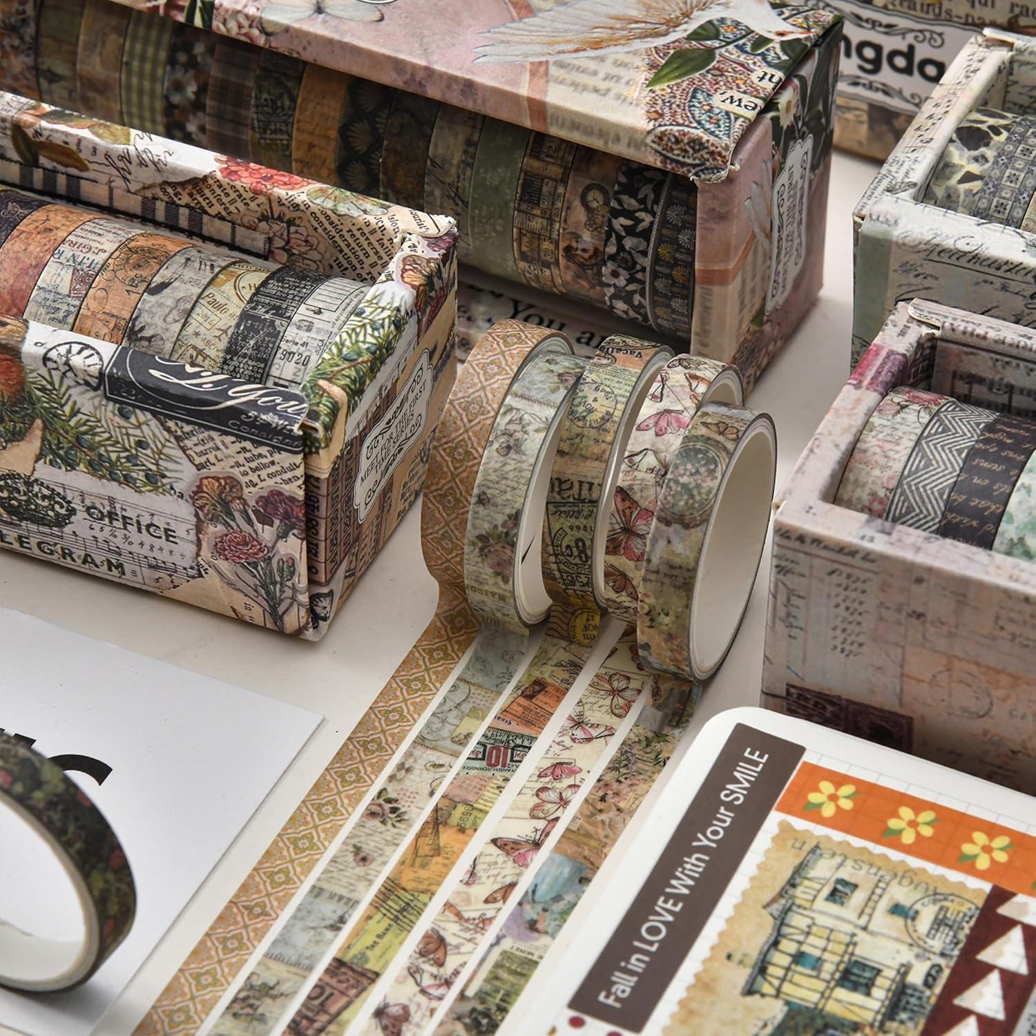 Set de 20 Rollos de Cinta Washi Vintage Songdao 2m 7mm