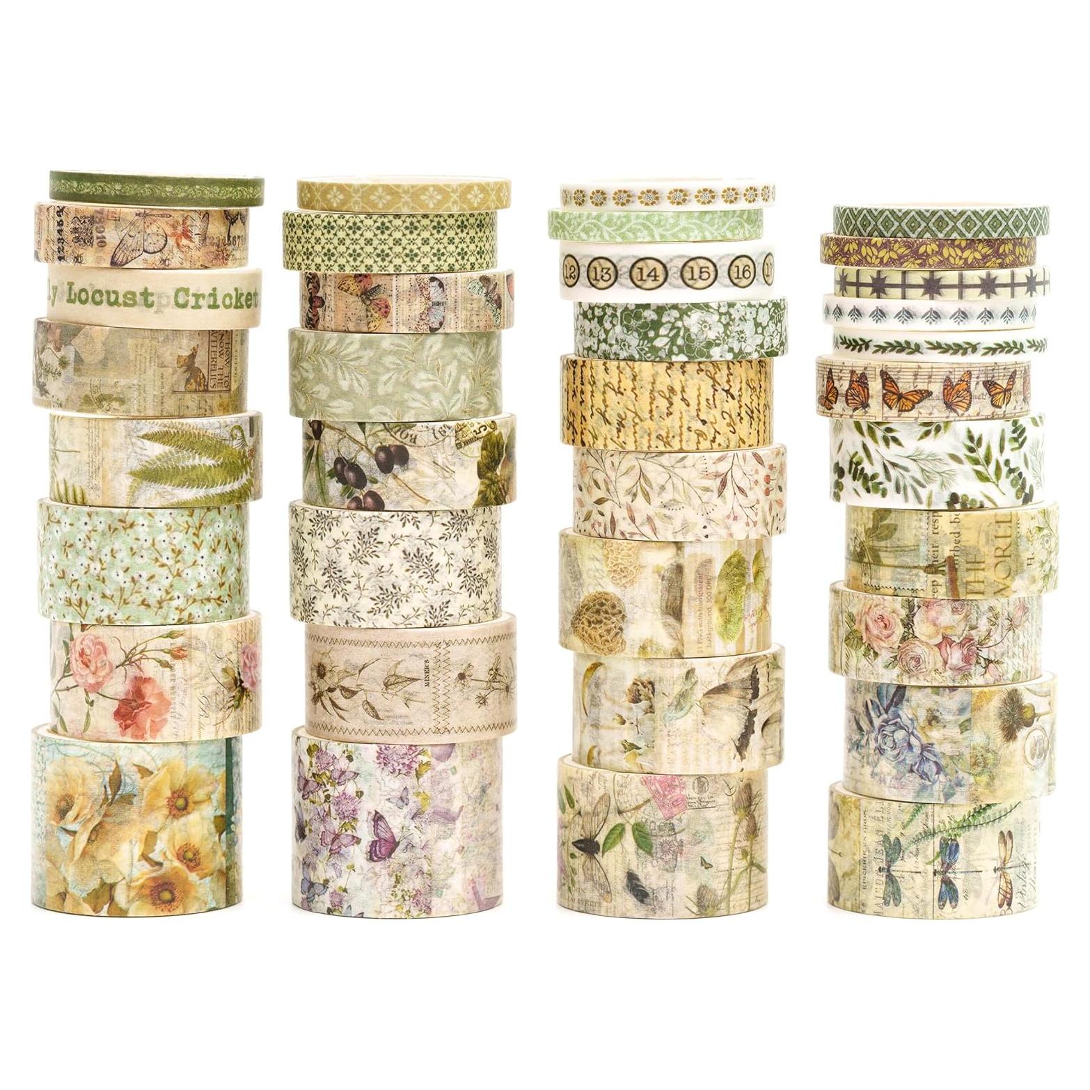 Pack 36 Rollos Cinta Washi Vintage Retro Songdao 2m Ancha