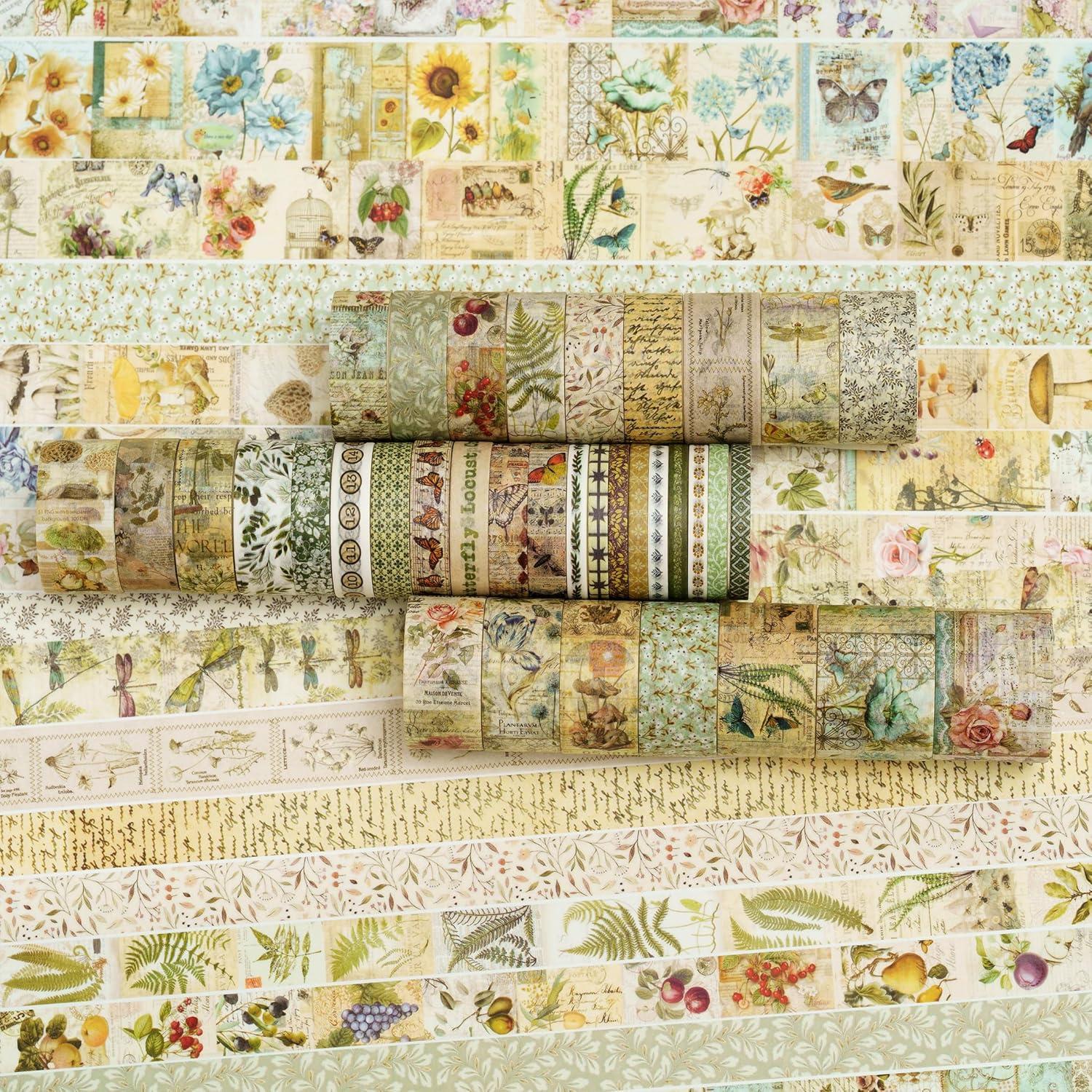 Pack 36 Rollos Cinta Washi Vintage Retro Songdao 2m Ancha