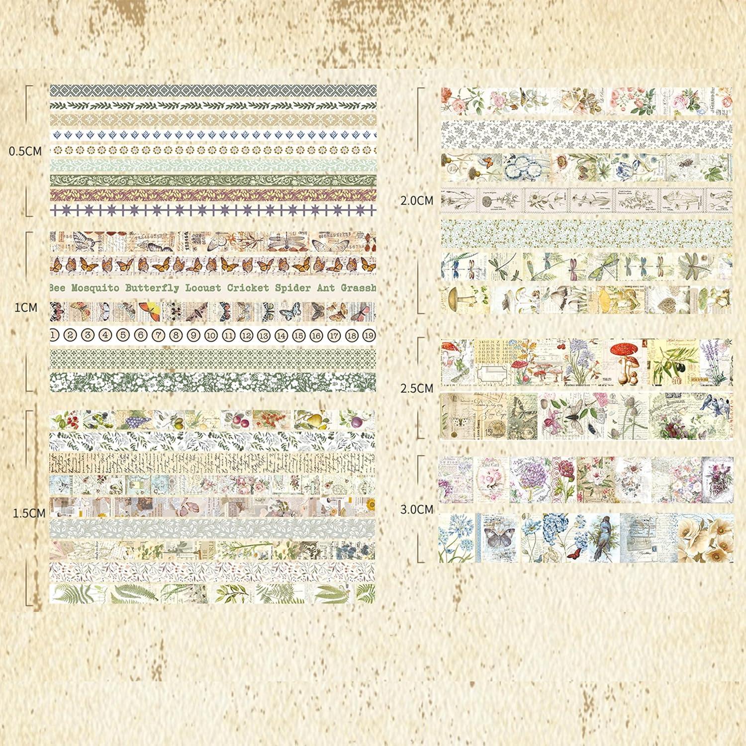 Pack 36 Rollos Cinta Washi Vintage Retro Songdao 2m Ancha