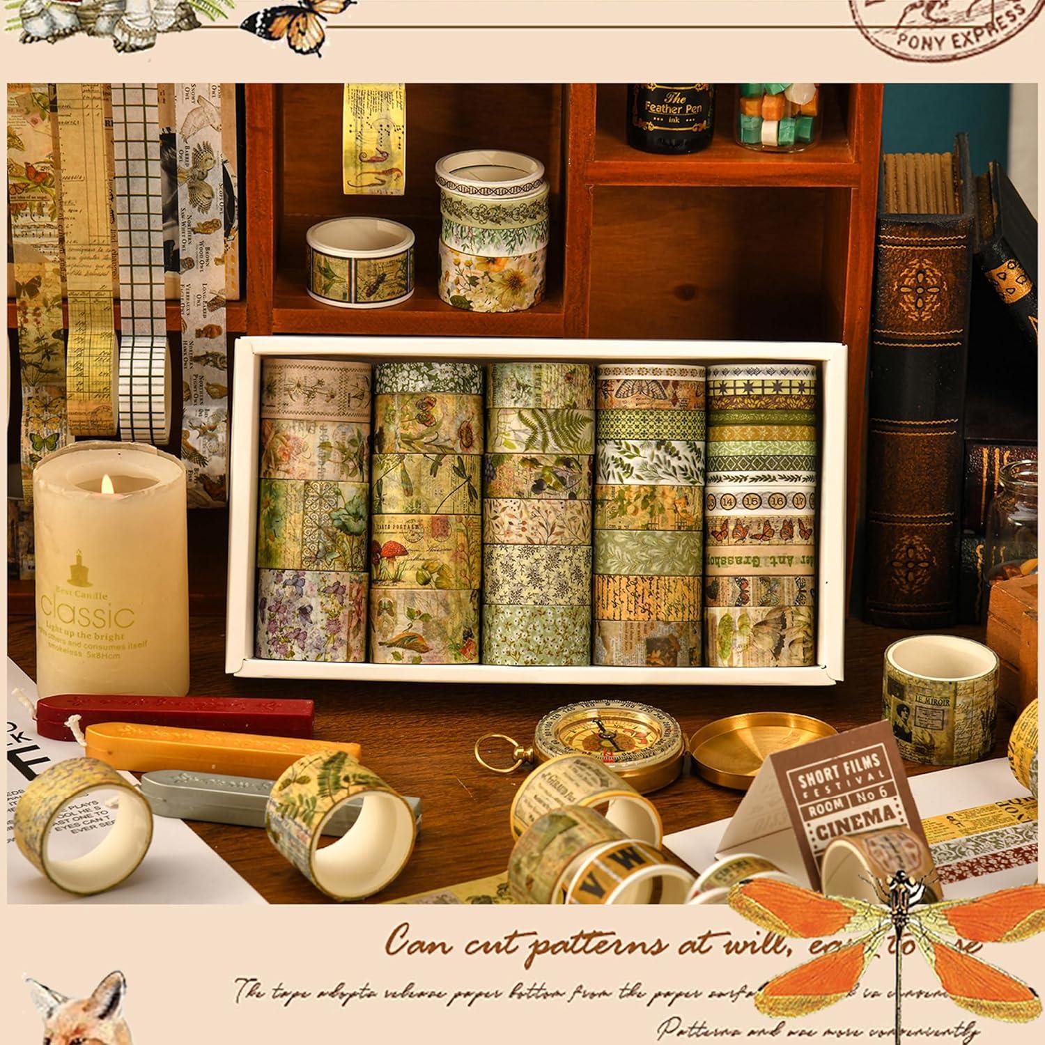 Pack 36 Rollos Cinta Washi Vintage Retro Songdao 2m Ancha