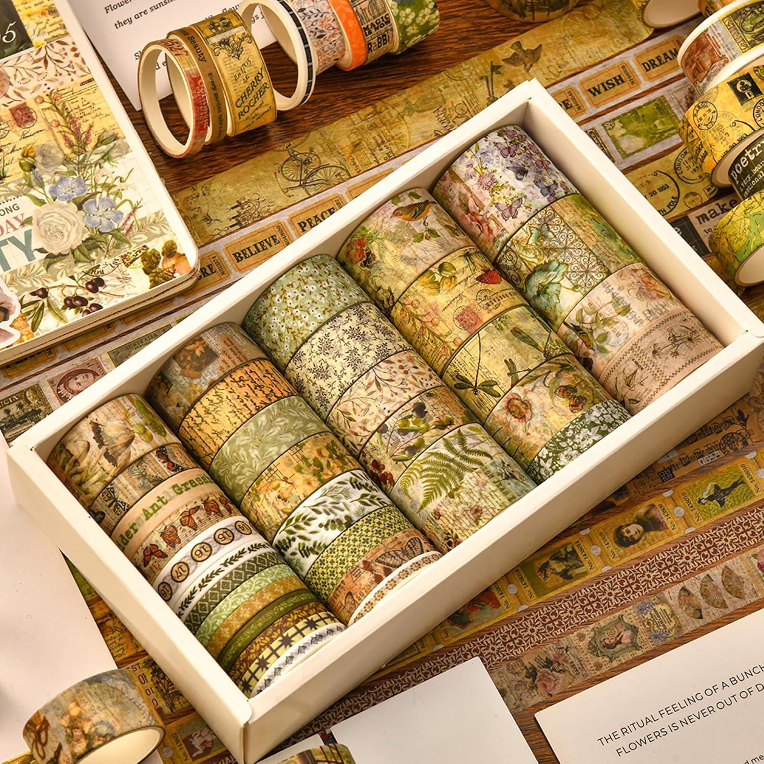 Pack 36 Rollos Cinta Washi Vintage Retro Songdao 2m Ancha