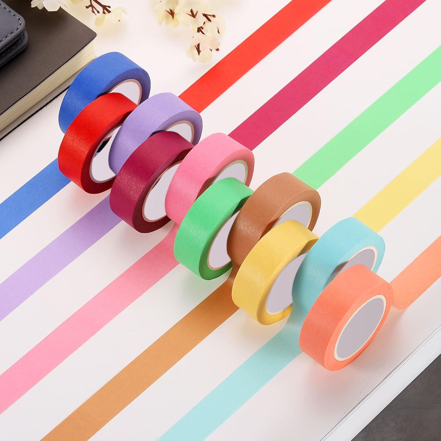 Cinta Washi uxcell 2 Rollos 11 Yardas 0.6" Marrón Claro