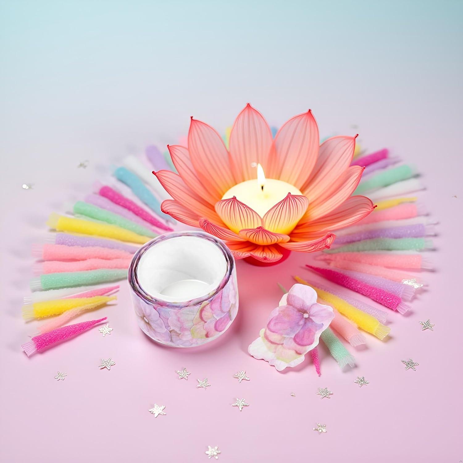 Cinta Washi Decorativa BWESOO 200 Piezas Patrones Flores