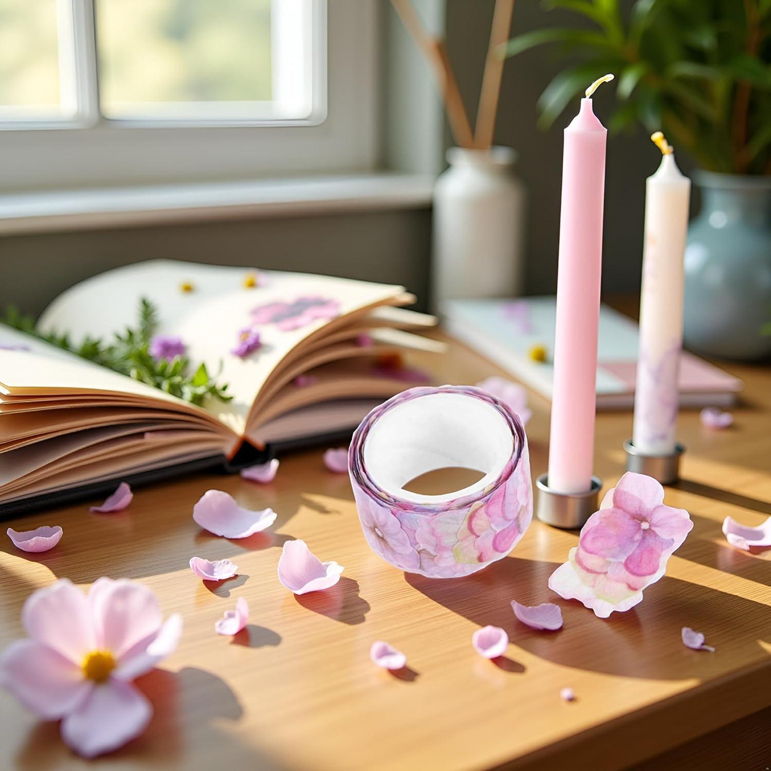 Cinta Washi Decorativa BWESOO 200 Piezas Patrones Flores