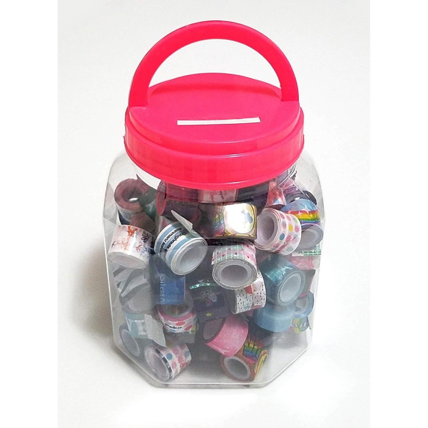 Juego de 90 Rollos de Cinta Washi Clarent 12mm x 1m Decorativa