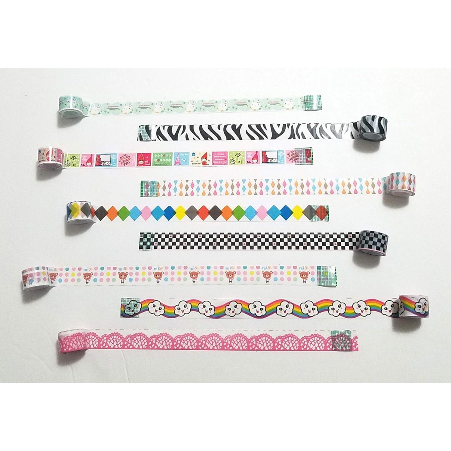 Juego de 90 Rollos de Cinta Washi Clarent 12mm x 1m Decorativa