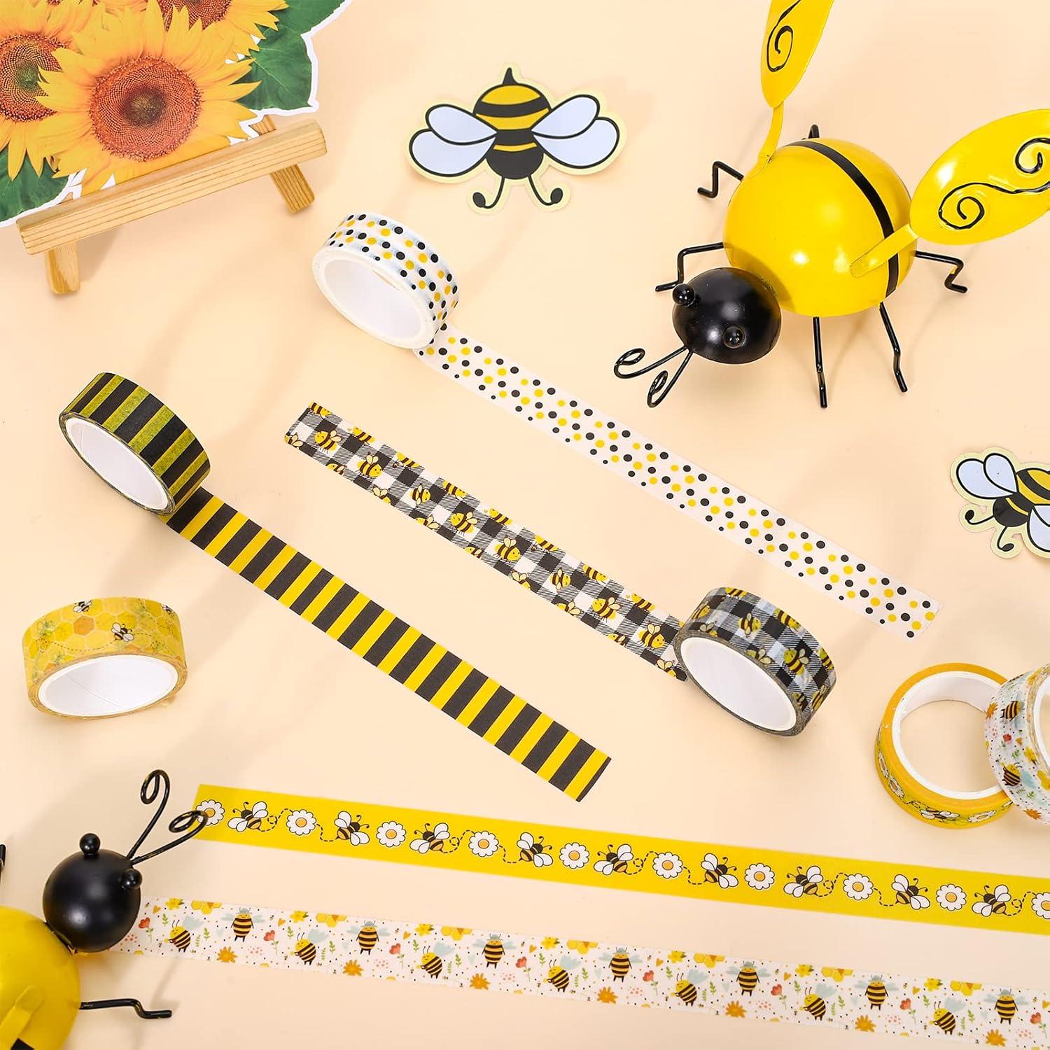 Cinta Washi Tema Abeja Whaline 12 Rollos 1.5cm x 5m