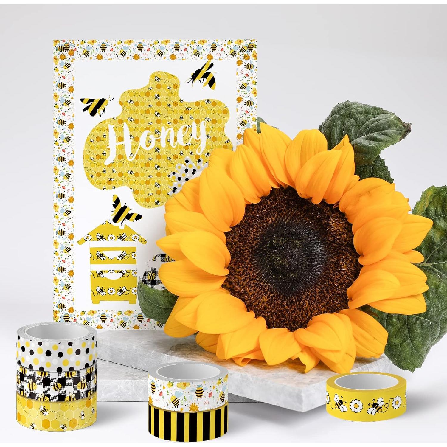 Cinta Washi Tema Abeja Whaline 12 Rollos 1.5cm x 5m