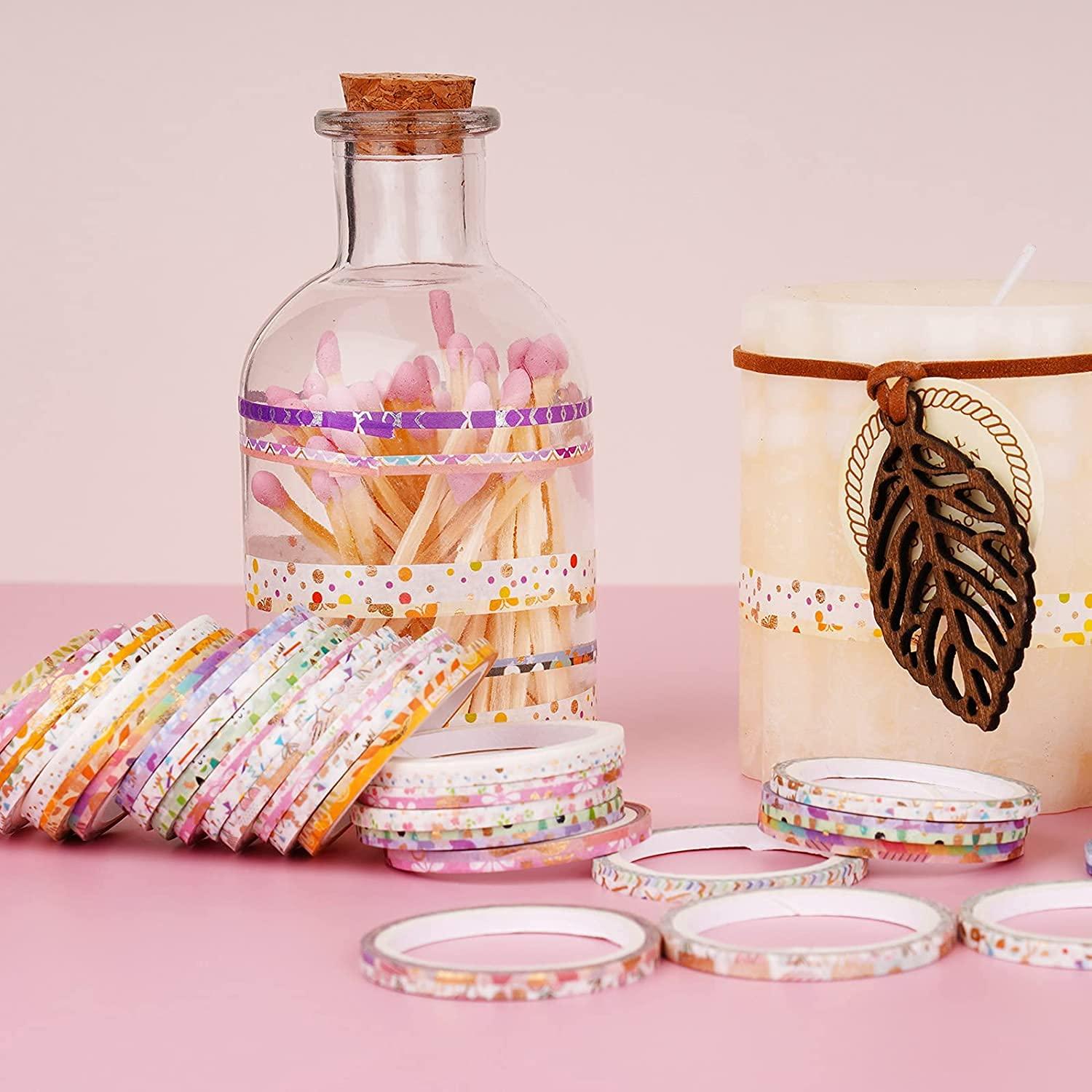 Conjunto de Cinta Washi YUBX 80 Rollos Patrones Impresos 100g