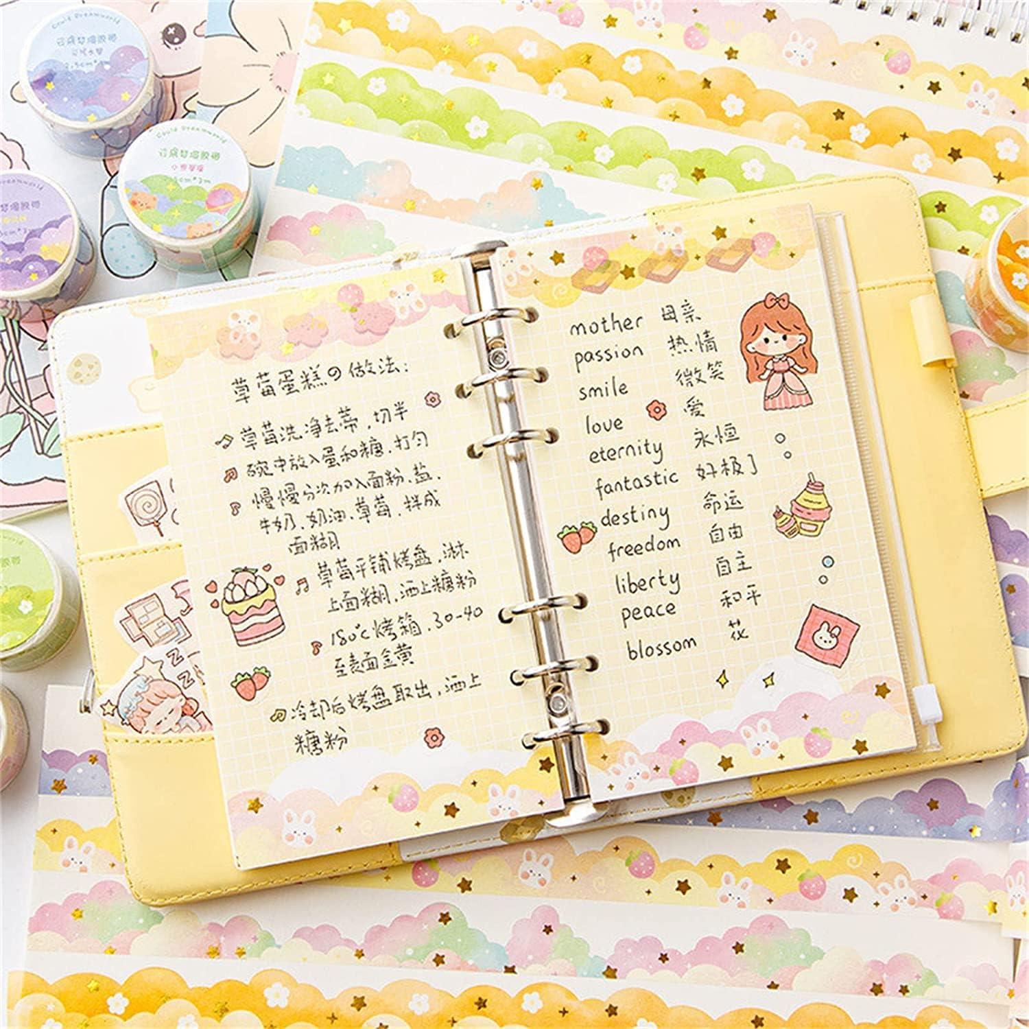 Juego de 8 Rollos de Cinta Washi QIDHJH 25mm x 3m Dorado