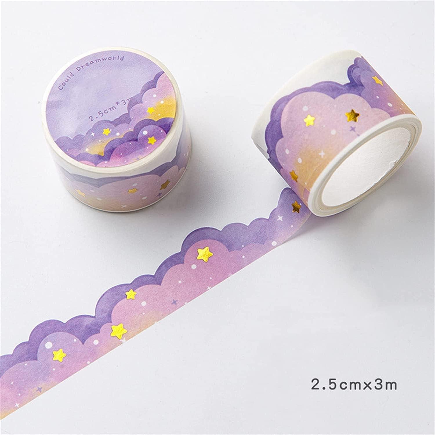 Juego de 8 Rollos de Cinta Washi QIDHJH 25mm x 3m Dorado