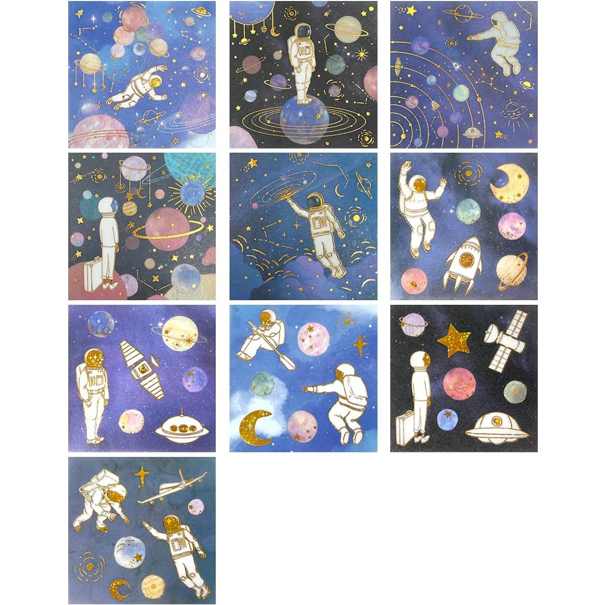 Set de Cinta Washi y Pegatinas Decorativas Allydrew 10 Rollos 10 Hojas