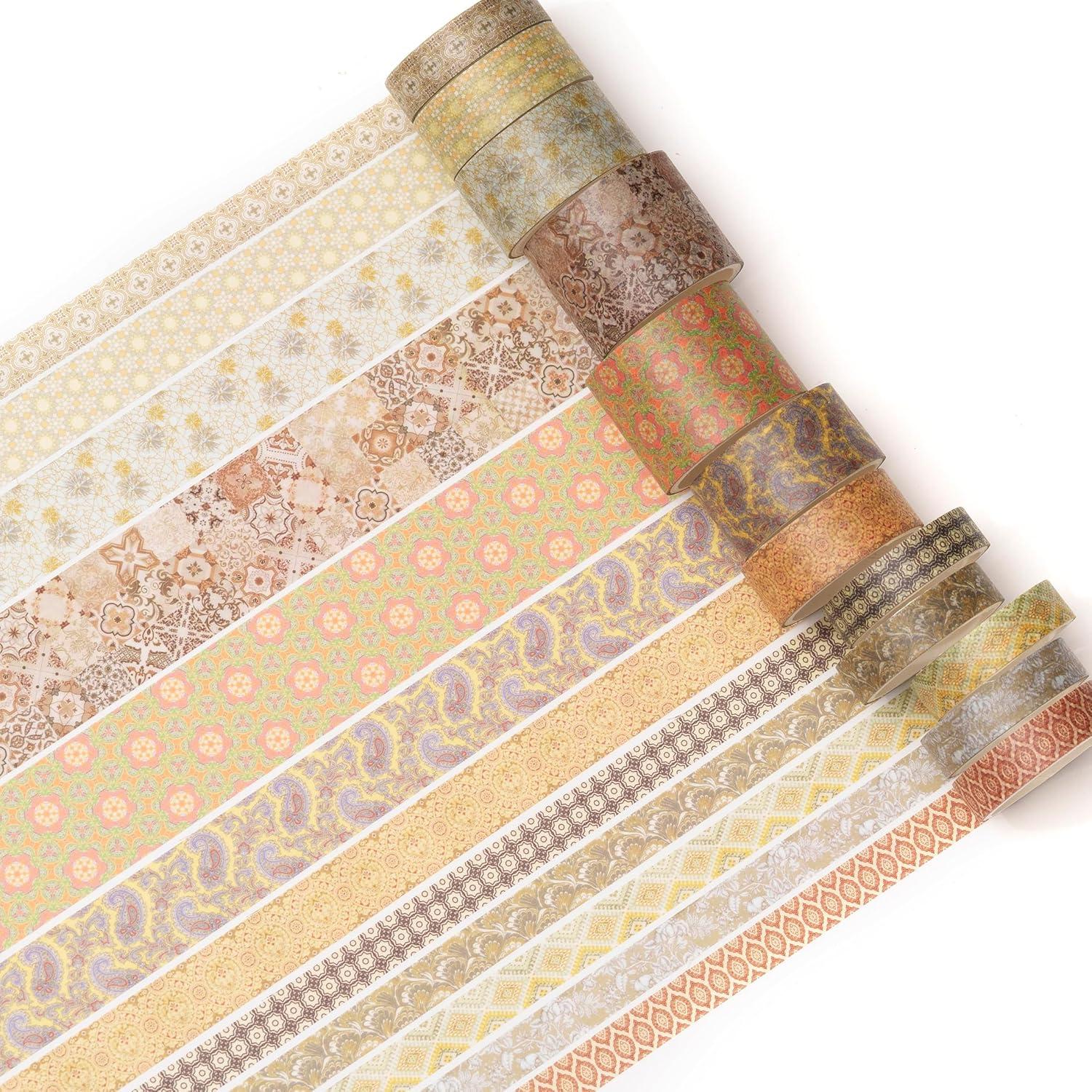 Juego de 12 Rollos de Cinta Washi Decorativa Songdao 2m