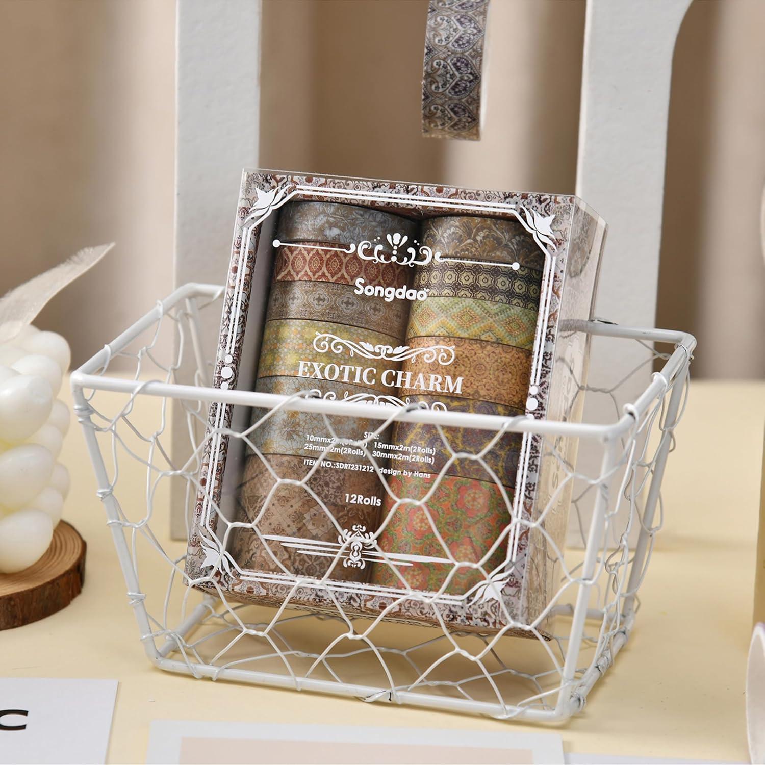 Juego de 12 Rollos de Cinta Washi Decorativa Songdao 2m