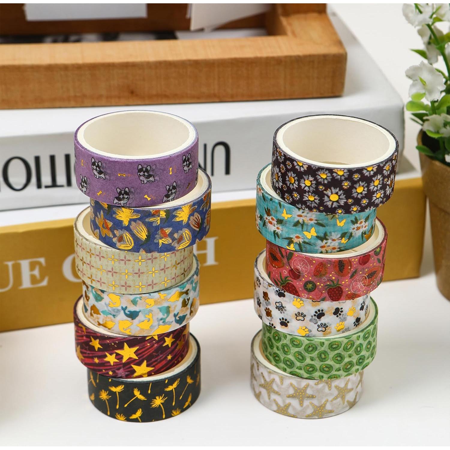 Juego de 12 Rollos de Cinta Washi Songdao Bosque Místico 2m