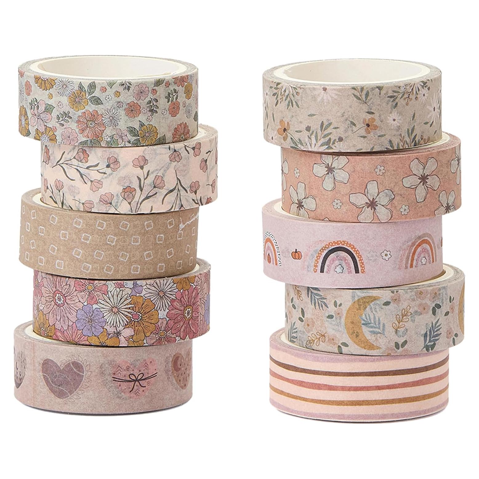 Conjunto de Cinta Washi YUBX Boho 10 Rollos Decorativa 15mm