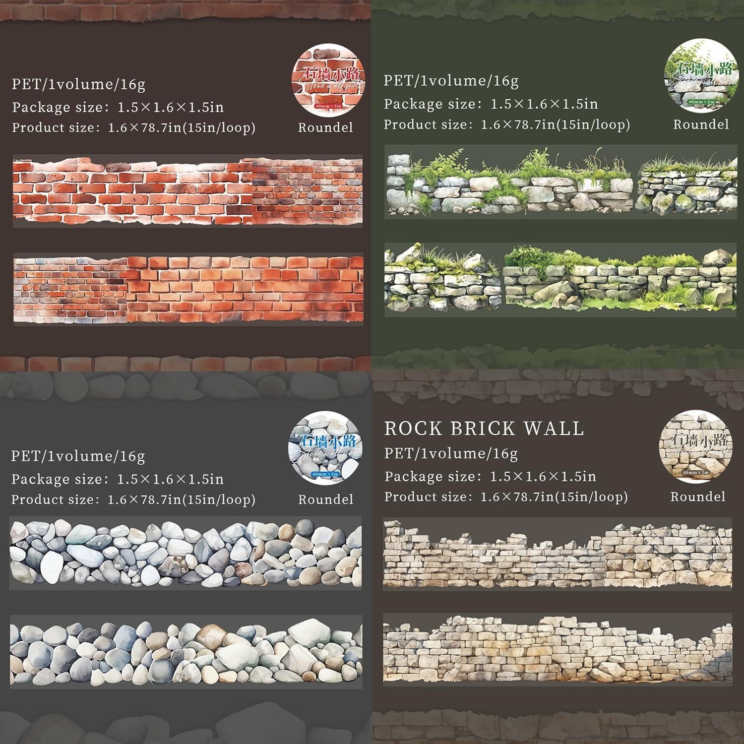 Set de 6 Rollos de Cinta Washi Floral PET 40mm x 2m - th1