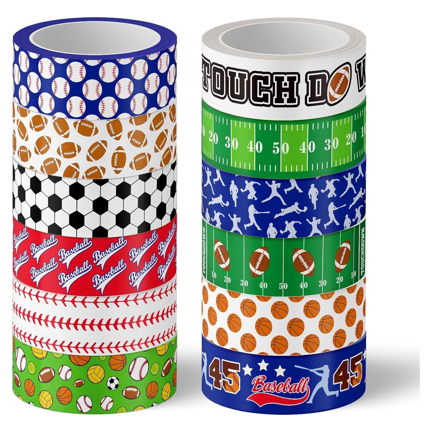 Cinta Washi Deportiva Whaline 12 Rollos 1.5cm x 5m