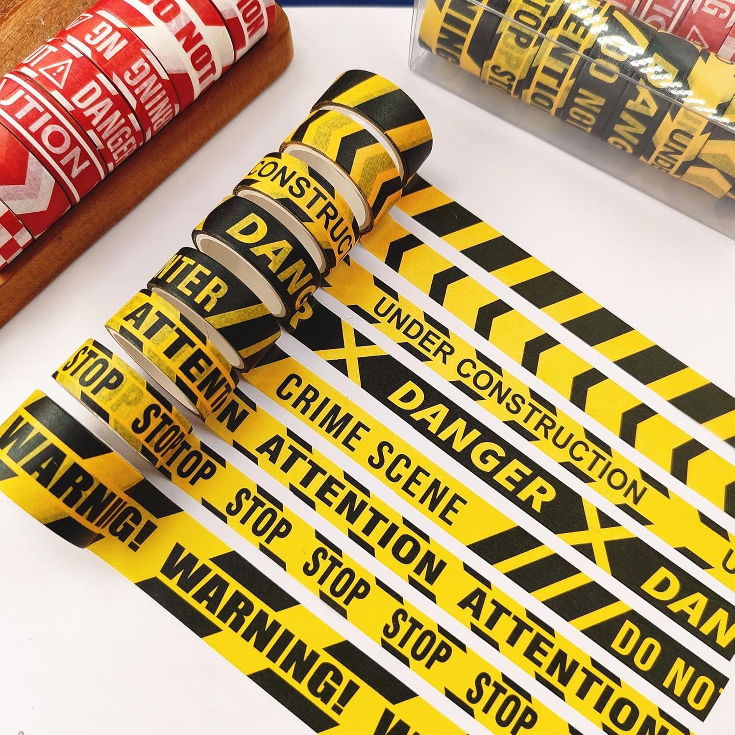 Conjunto de Cinta Washi YUBX 16 Rollos Amarillo Rojo 3m