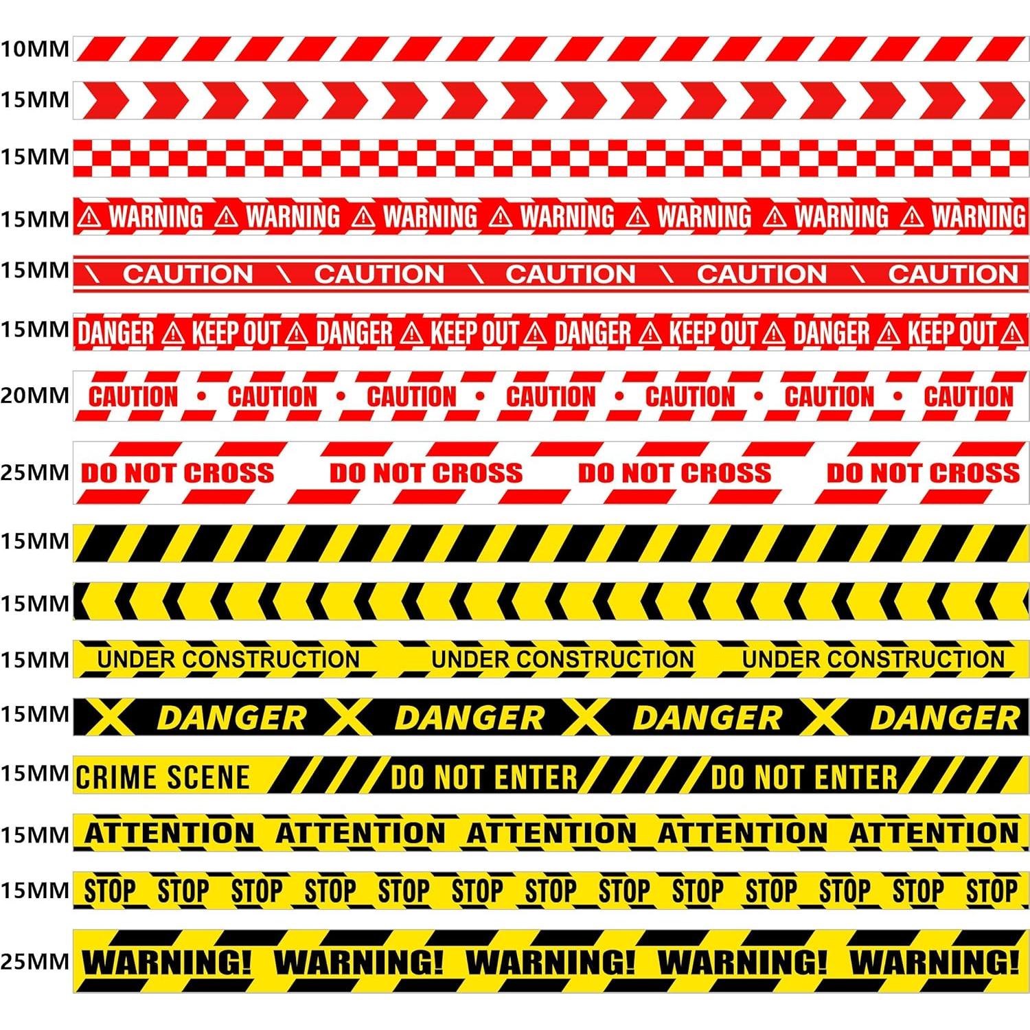 Conjunto de Cinta Washi YUBX 16 Rollos Amarillo Rojo 3m