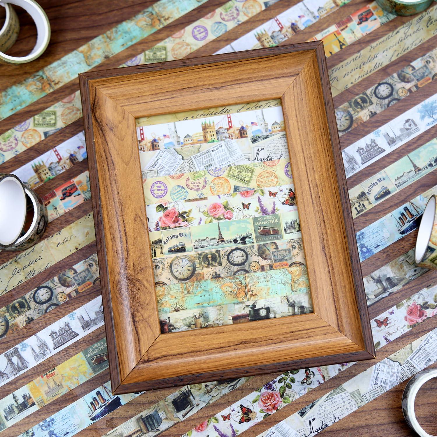 Conjunto de Cinta Washi Vintage Nikomie - 12 Rollos 15mm