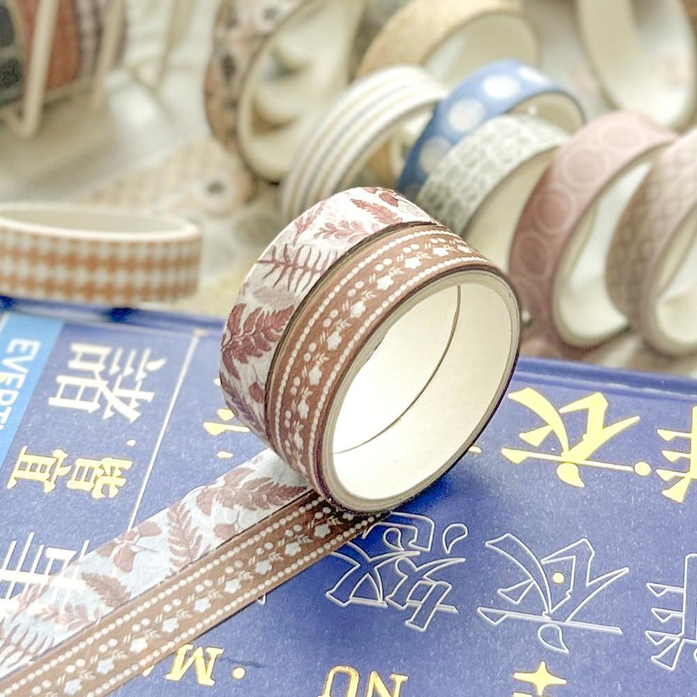 Cinta Washi YUBBAEX 20 Rollos 10mm x 2m Colección 4-Romance