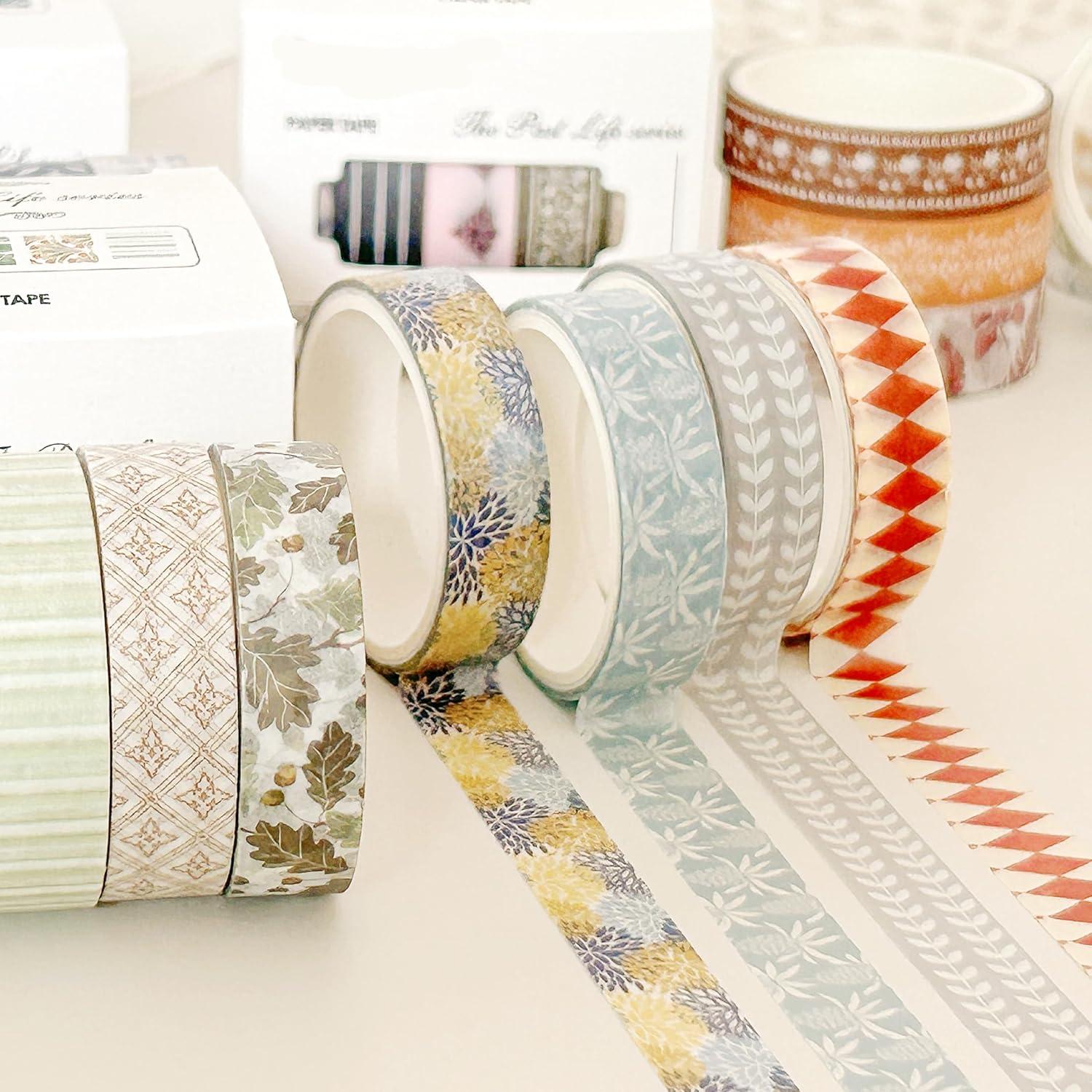 Cinta Washi YUBBAEX 20 Rollos 10mm x 2m Colección 4-Romance